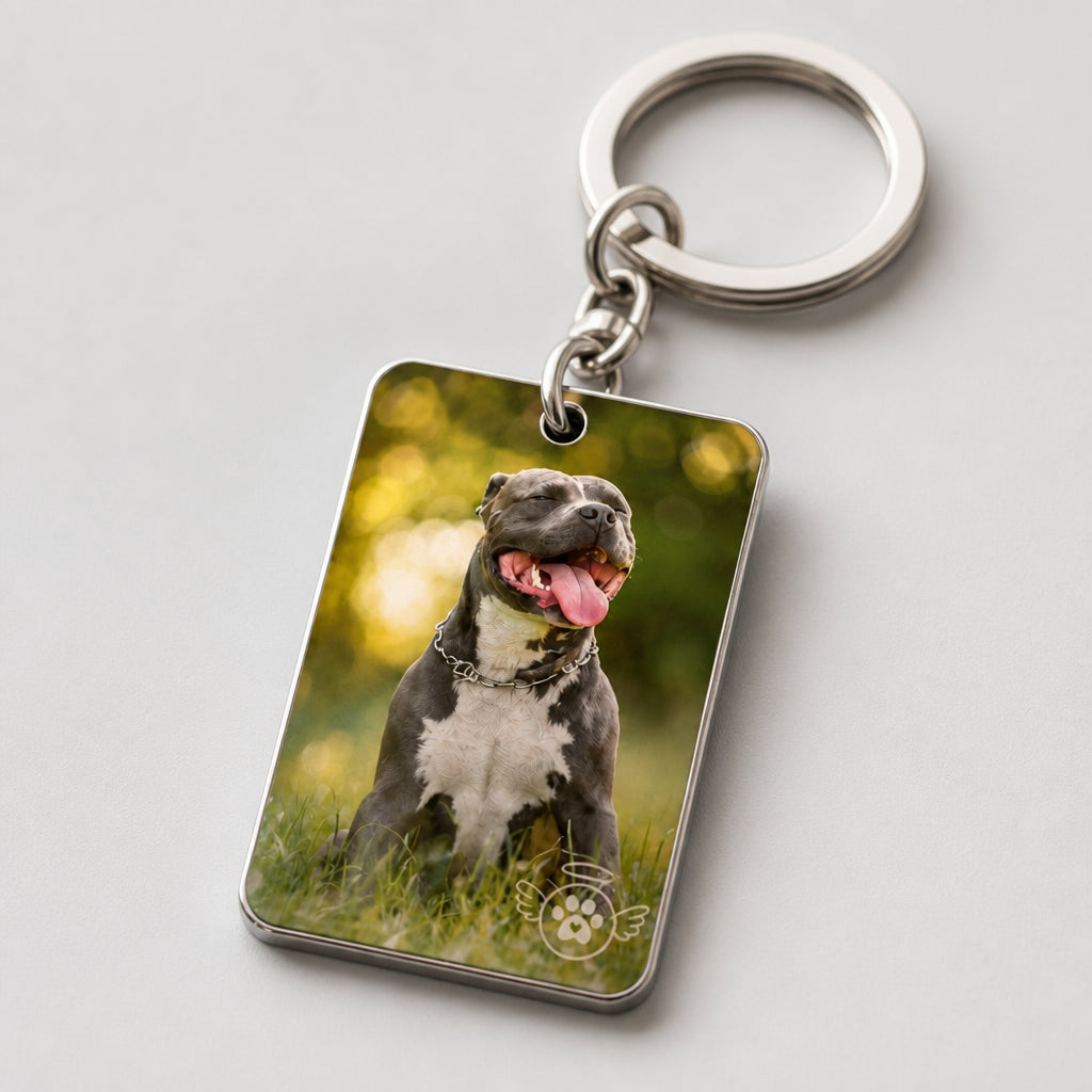 Pet Memorial Photo Keychain – You Left Paw Prints On My Heart - Personalized Photo Charm Keychain a7bf92d2-a62e-4097-a63b-ec7a5c693837.jpg