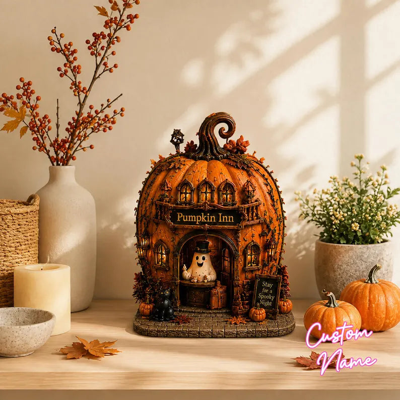 Charming Halloween Pumpkin House Decor, Printed Ghost Miniature Village, Light Up Fall Tabletop Display, Spooky Seasonal Figurine a7c0786f-729f-4aef-b71a-8680ad1c9d2d-fg-8-.webp