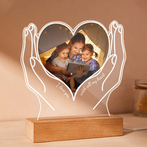 Personalized Photo Acrylic LED Light Gift for Mom from Daughter Son, Mother's Day