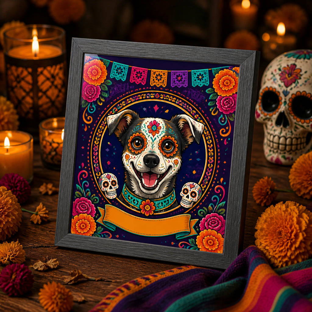 Custom Día de los Muertos Pet Portrait Picture Frame - Personalized Picture Frame a81126db-ae3e-4f98-9e25-eb1d43015da8.jpg