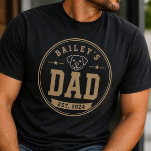 Pet Name’s Dad – Est. Year Retro Badge Tee - Personalized T-shirt a8168940-242a-43f3-99fc-556f1d60366c.jpg