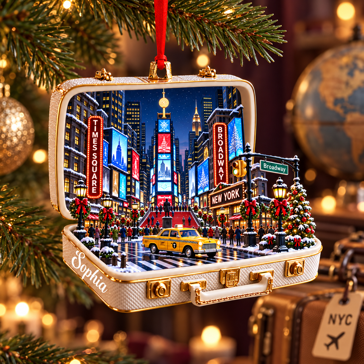Personalized Times Square 3D Suitcase Christmas Ornament – New York City Souvenir & Gift for NYC Lovers a821dc4d-0306-41bf-8070-c3e59cb92351-Times-Square-suitcase-Christmas-ornament-1.png