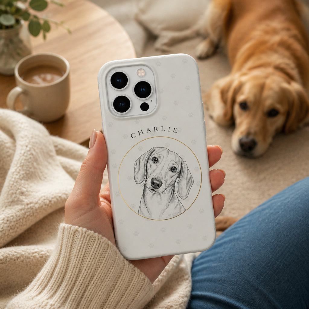 Custom Pet Sketch Phone Case with Name - Personalized Phonecase a83936fd-3f36-4bb3-92d5-de7896617877.jpg