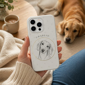 Custom Pet Sketch Phone Case with Name - Personalized Phonecase a83936fd-3f36-4bb3-92d5-de7896617877.jpg