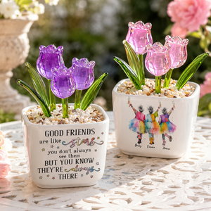 Good Friends Are Like Stars - Personalized Mini Glass Flower Pot - Gift For Soul Sister, Bestie, Friends a84b0a42-dd8c-4c33-a436-4e86b5184a7f-png