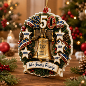 Guided By Love And Liberty 250 Years Of Freedom Ornament - Real 3D Raised Ornament