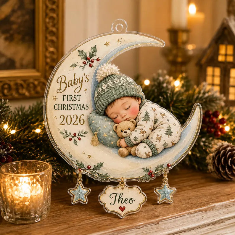 Personalized Baby First Christmas Acrylic Ornament 2026, Custom Name Moon and Stars Keepsake, Newborn Christmas Gift for New Parents a85ea9ed-8899-46d0-8ae3-6e9dab54f2fe-dfgdgf-4-.webp