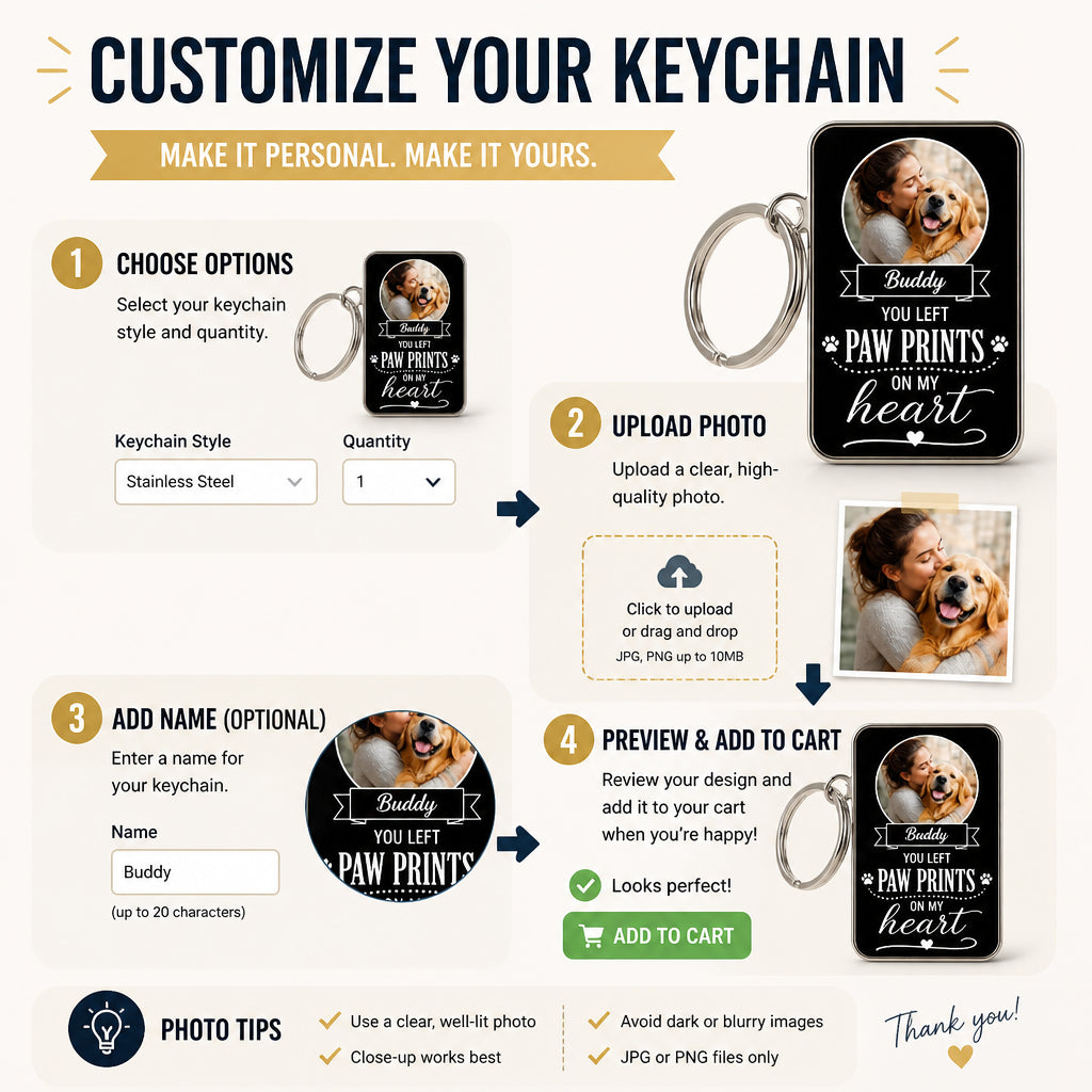 Pet Memorial Keychain – You Left Paw Prints On My Heart - Personalized Color Printed Stainless Steel Keychain a866af30-d985-4af3-9bae-04c60e1a6f45.jpg