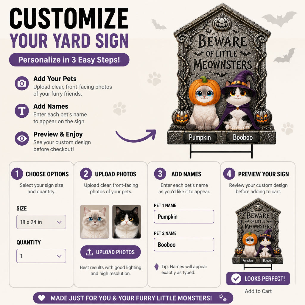 Beware of Little Meownsters – Custom Cat Yard Sign - Personalized Yard Sign a86a24ec-101a-488d-b948-05bc05013b62.jpg
