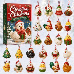 Christmas Chickens Advent Calendar 2026 - 24-Day Festive Countdown, Acrylic Charms Blind Box - Gift For Farmers, Chicken Lovers a876d559-55a7-4a76-9e34-4d1abe086846-box-charms-chicken.png