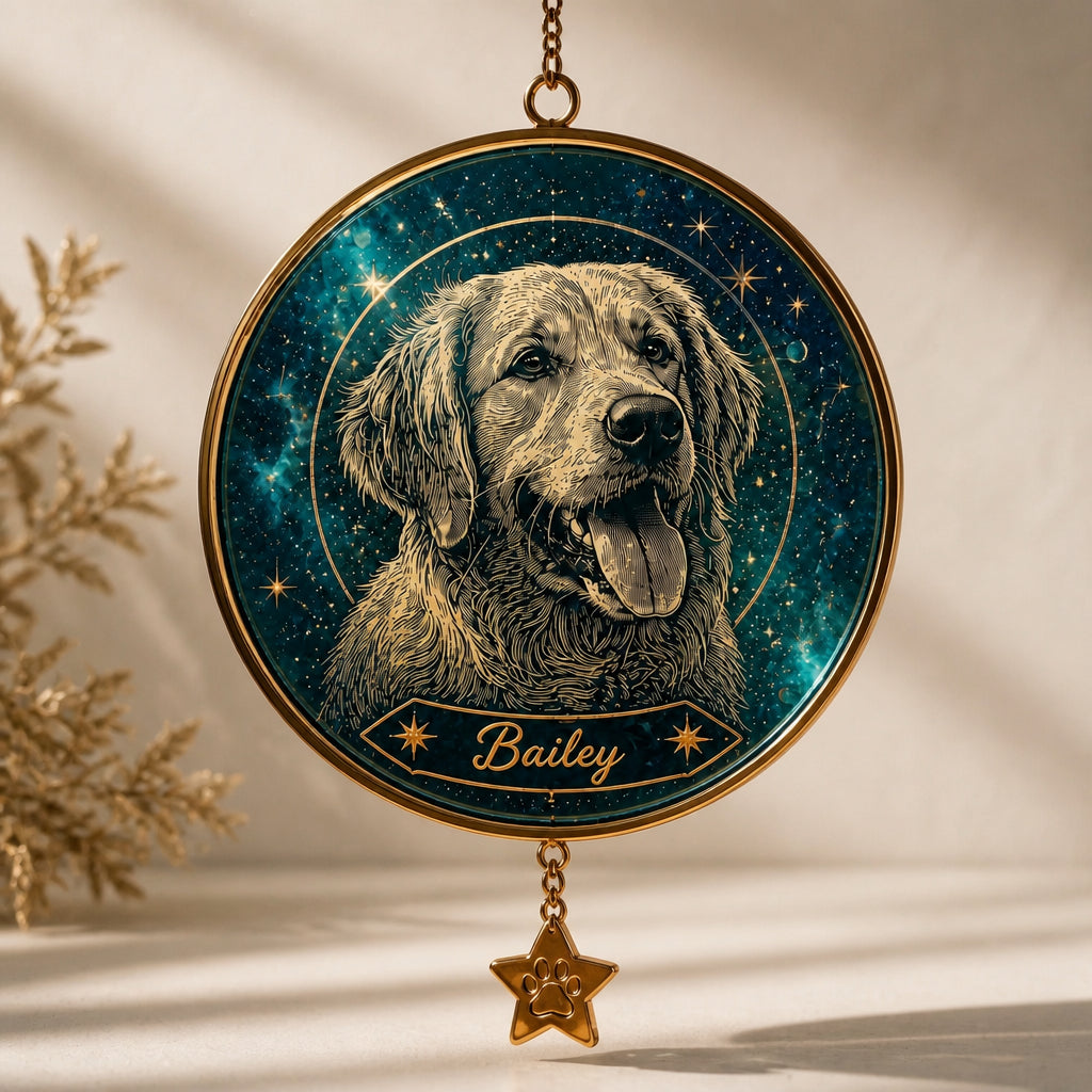 Custom Pet Constellation Etched Canvas – Upload Photo + Name - Personalized 1 Layered Suncatcher with Charm a87e9bc5-c77b-4519-9e56-e5ec0ca2f97f.jpg