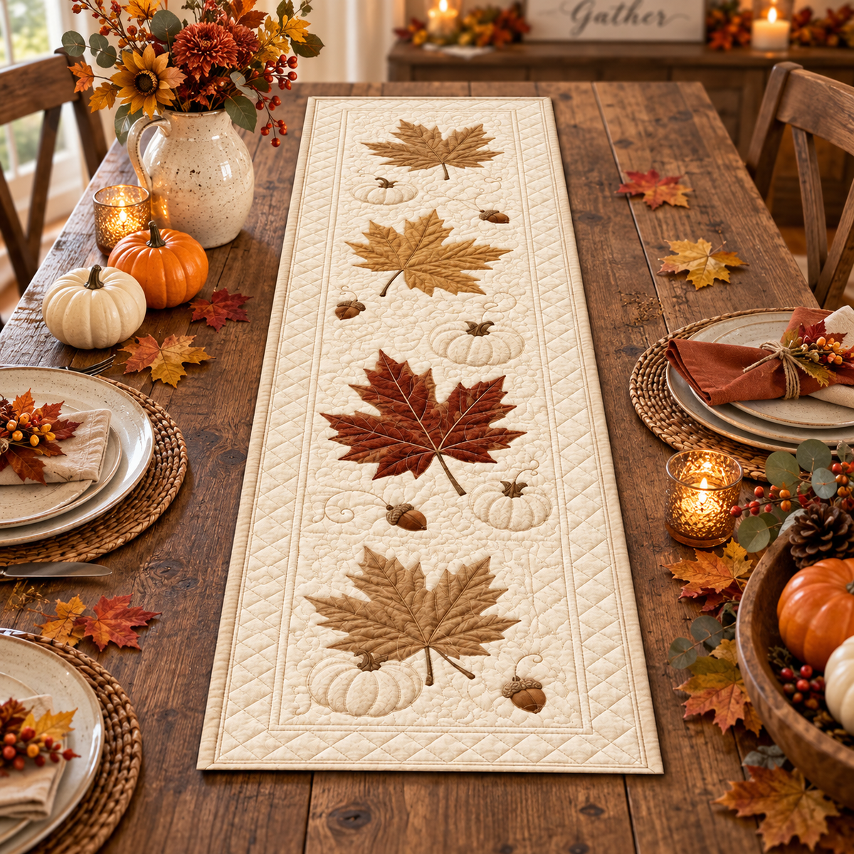 Neutral Maple Leaf Pumpkin Quilted Table Runner Patchwork Quilt Minimalist Autumn Kitchen Decor Elegant Fall Table Centerpiece New Cozy Gift a88d5c5b-88fa-4af1-9e4c-c99f47bbeb5c-6e79ebcc-d72b-4ae7-8ae2-7ce6cc9b29ee.png