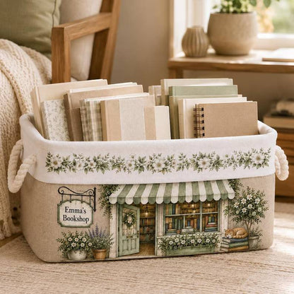 Personalized Book Organizer Basket, Custom Bookshop Linen Storage Bin, Book Lover Gift for Reader a8919cbc-eec6-46cf-885a-cb7810b31e7c-gdrfe5nj-8-.jpg