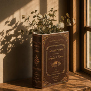 Custom Vintage Ceramic Book Vase, Personalised Wedding Gift for Couple, Bridal Shower Gift, Engagement Gifts, Wedding Gift, Bridesmaid Gift a8990427-bc25-42d9-bf6a-07dd4d5951d5-4.jpg