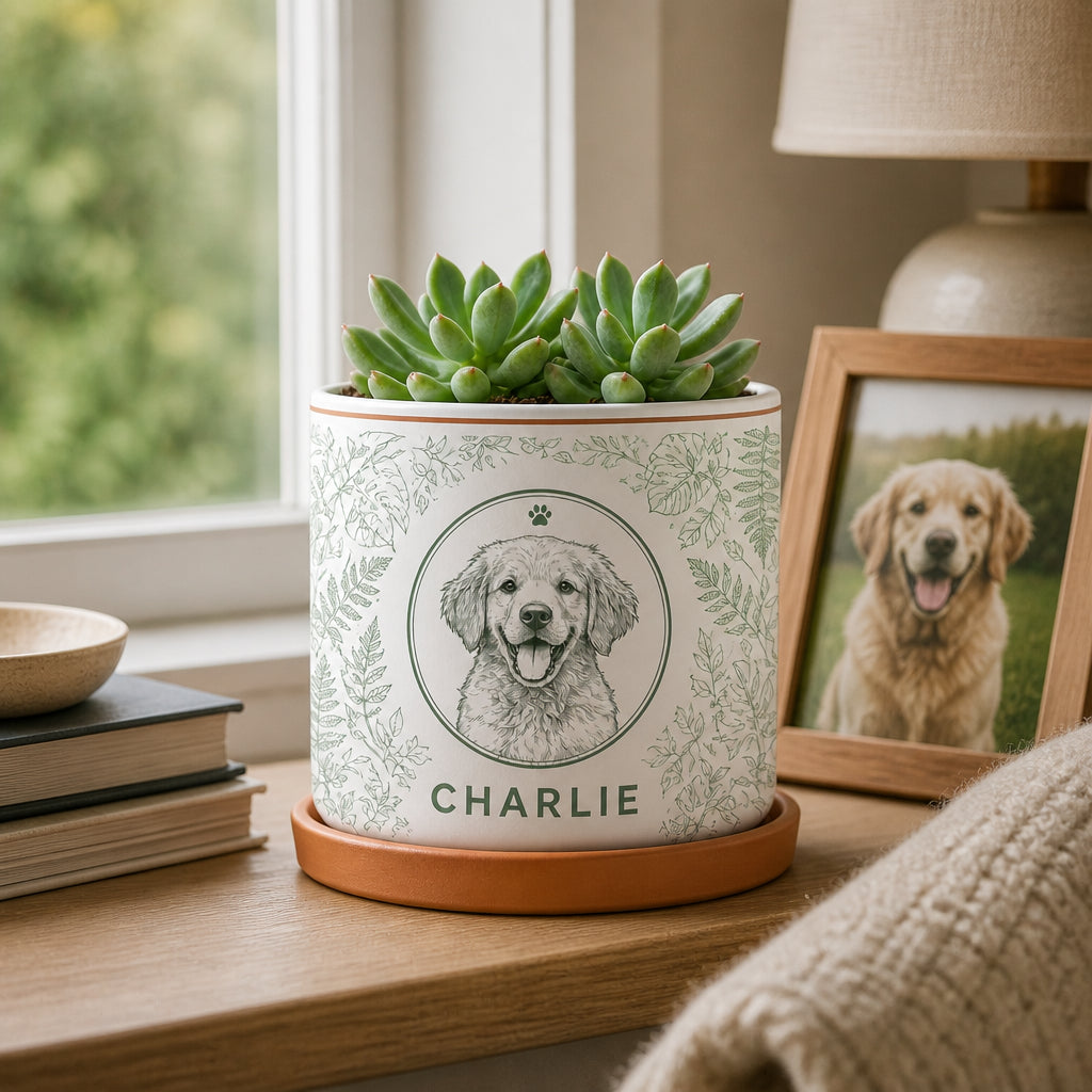 Custom Pet Portrait Planter with Name - Personalized Plant Pot & Vase a8a077ff-215a-420d-882b-9ce26df8dd0b.jpg