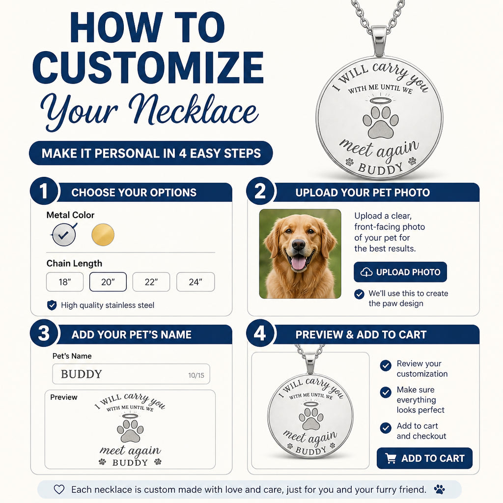 Pet Memorial Engraved Necklace – I Will Carry You + Name - Personalized Custom Necklace a8a35cf0-d408-4bdf-979d-33b2de02b95a.jpg