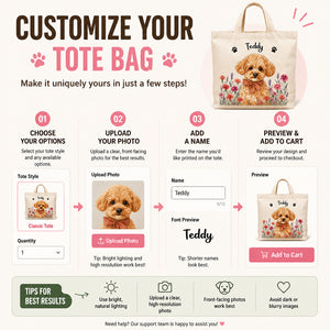 Custom Pet Portrait Floral Medallion Tote with Name - Personalized AOP Tote a8aca677-995a-4242-8291-82720987ea54.jpg