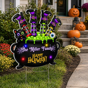 Personalized Halloween Yard Sign, Custom Family Name Witch Cauldron Outdoor Decor, Witch Legs Garden Stake, Halloween Lawn Decoration Gift a8c2ab5d-4a1e-4d9a-b807-4addbe08c478-__web7.webp