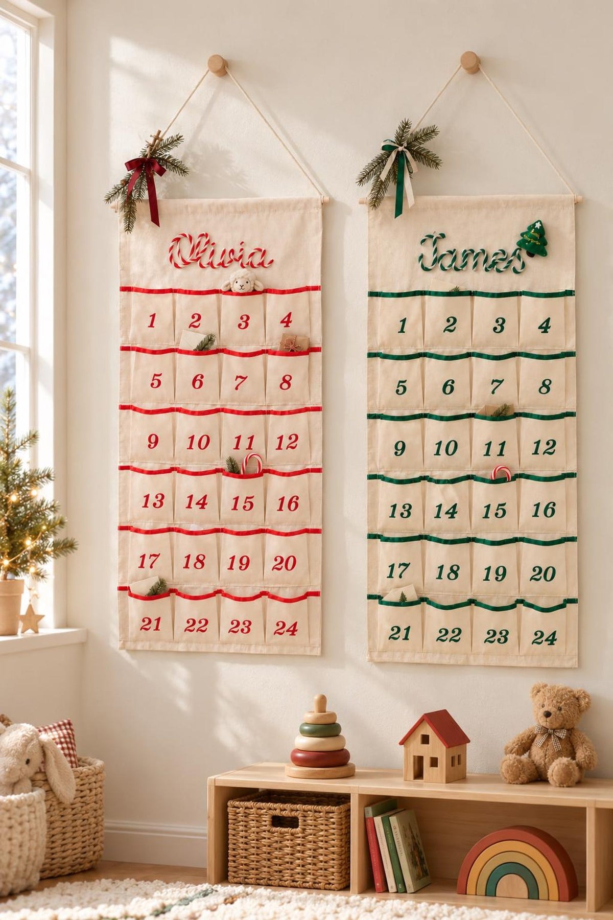 Personalized Advent Calendar for Kids, 24 Pocket Christmas Countdown Calendar, Fillable Fabric Wall Hanging, Custom Name Christmas Decor a8e88356-a330-40c4-bbbf-0295f092be69-il_1588xN.8566136756_eg81-1-.jpg