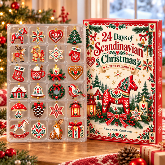 Scandinavian Christmas Advent Calendar, 24 Nordic Folk Ornaments, Swedish Holiday Decor, Dala Horse Gift, Christmas Countdown a8f210d5-8e66-461b-8e85-0b2128903b6d-5a3c4493-f054-4cc8-a0d1-2287881e1780.png