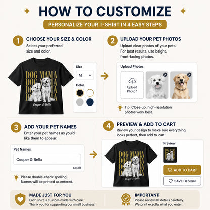 Dog Mama Custom Pet Portrait Tee - Personalized T-shirt a8f70e10-be43-4b67-b124-fccbb37eeb81.jpg