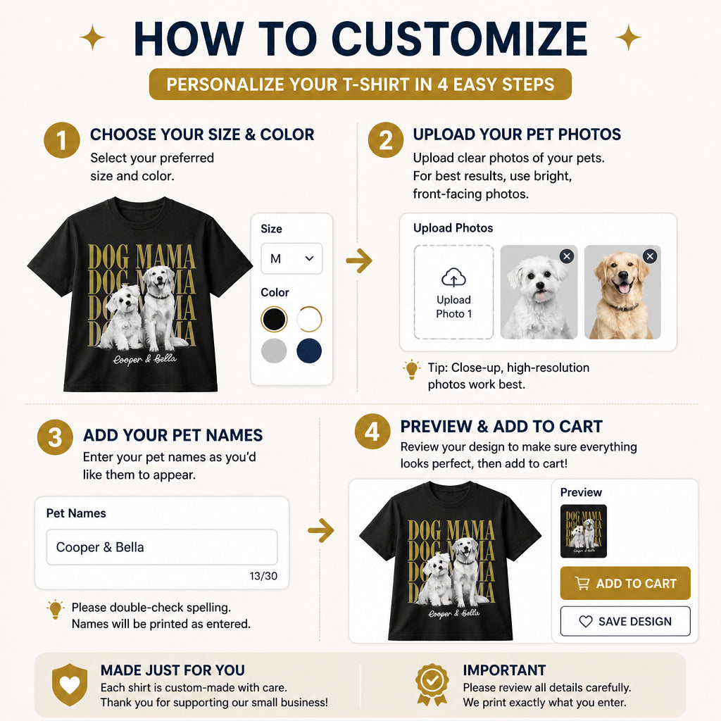 Dog Mama Custom Pet Portrait Tee - Personalized T-shirt a8f70e10-be43-4b67-b124-fccbb37eeb81.jpg
