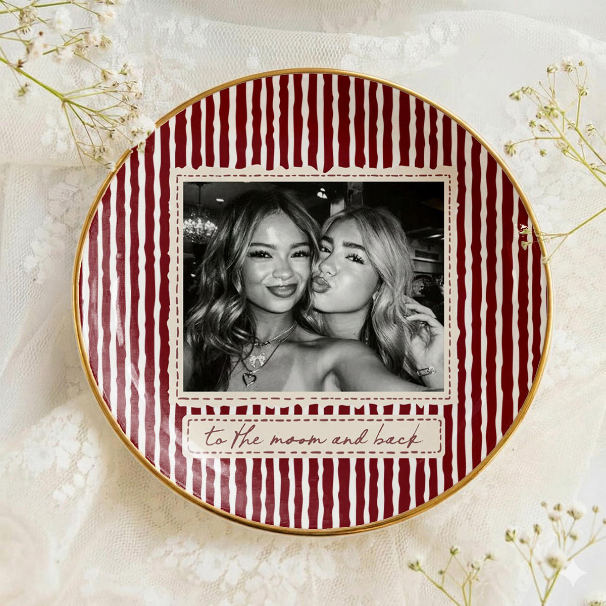 Custom Bestie Photo Jewelry Dish: Ceramic Trinket Tray for Best Friend, Bestie Striped Ring Dish, Birthday Gifts For Bestie a8fbcfd3-11bd-4e36-a3be-cf20692494c4-5.jpg