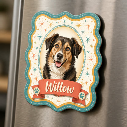 Custom Pet Portrait Name Magnet – Retro Scallop Frame - Personalized Custom Shape Fridge Magnet a8fbefcc-4a47-4e89-a5ce-3aaf669e6a16.jpg