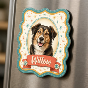 Custom Pet Portrait Name Magnet – Retro Scallop Frame - Personalized Custom Shape Fridge Magnet a8fbefcc-4a47-4e89-a5ce-3aaf669e6a16.jpg