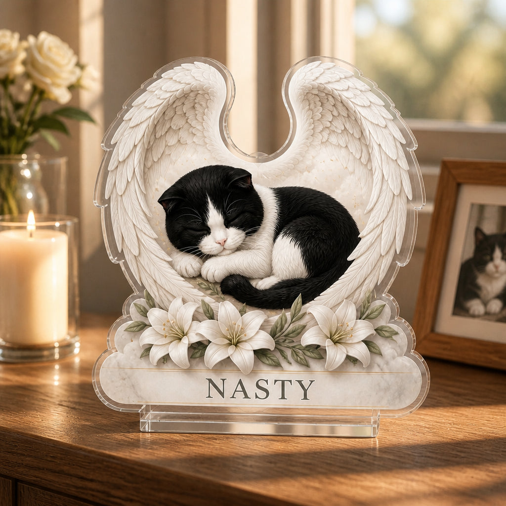 Angel Wings Pet Memorial Acrylic Plaque — Custom Photo + Name - Personalized Acrylic Plaque a8fe6805-5cb8-411d-96d7-165e2391f57a.jpg