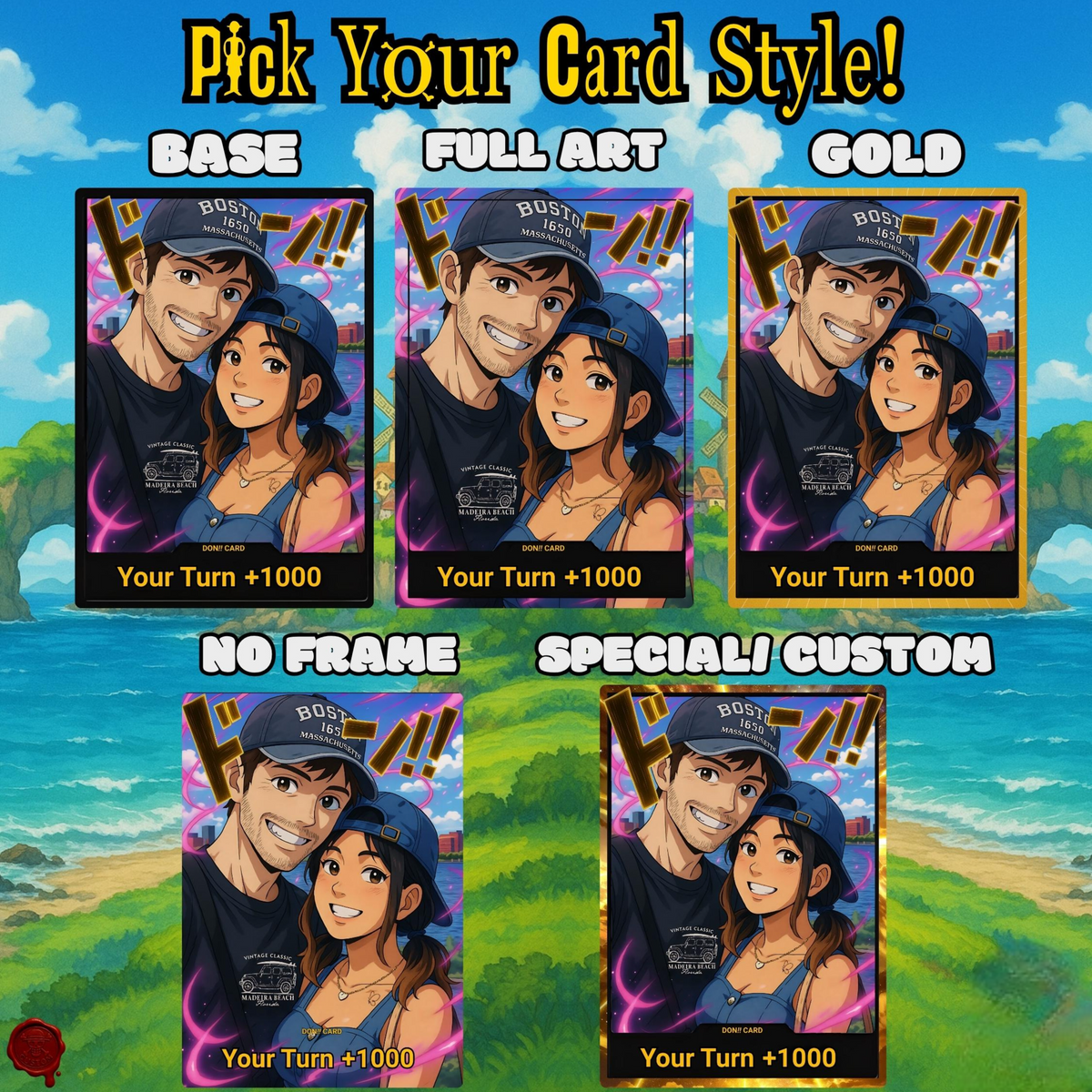 Personalized 1P DON!! Card, Custom Anime Couple TCG Gift for Husband or Boyfriend a9075b0a-6b0e-4532-a059-b1afe05a09f8-banner-style.png