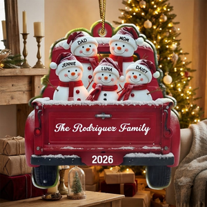 Christmas Snowman Family - Personalized Custom Shaped Acrylic Ornament a9243bd2-307c-42d2-8383-cfa2faeb2134-3.png