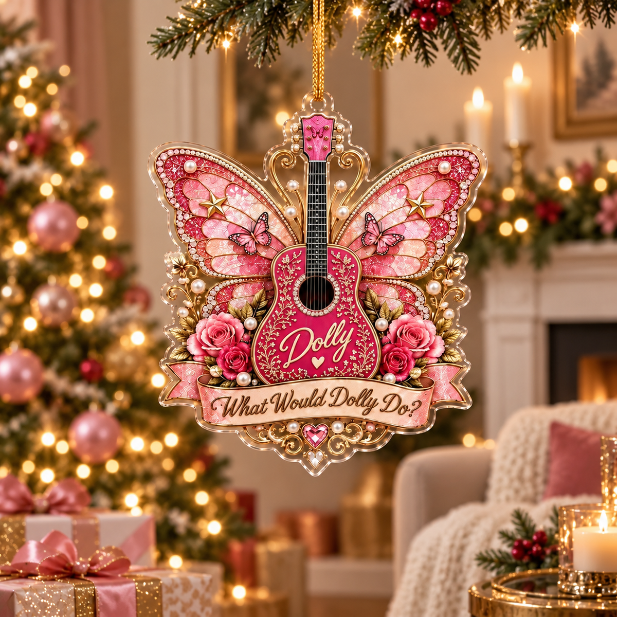 Dolly Parton Guitar Ornament, What Would Dolly Do Christmas Decor, Butterfly Guitar Design, Music Lover Christmas Gift, Holiday Collectible a948ca8b-a293-4fe9-82f3-47a317da35e5-64cae590-73be-4e57-b1f2-920f4241cfc7.png