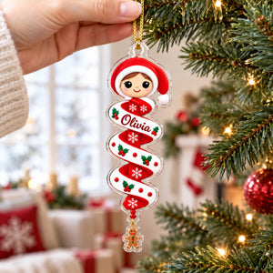 Personalized Spiral Christmas Ornament, Custom Name Acrylic Ornament, Santa Snowman Christmas Tree Ornament, Kids Name Gift, Christmas Decor a950875c-119f-4716-b760-6cb84e3e1e9a-2.jpg