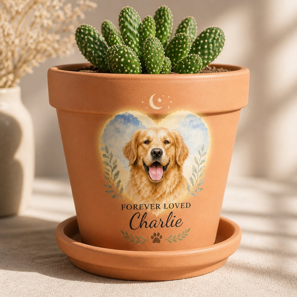Forever Loved Pet Memorial Planter – Watercolor Portrait - Personalized Plant Pot & Vase a9582593-a158-465f-8e11-fce7936bd566.jpg