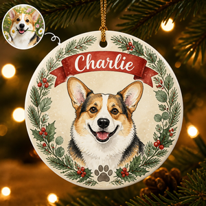 Custom Pet Portrait Name Ornament – Watercolor Wreath - Personalized Ornament a95fa5bf-e8c8-460d-a162-0b0e87dc8c66.png