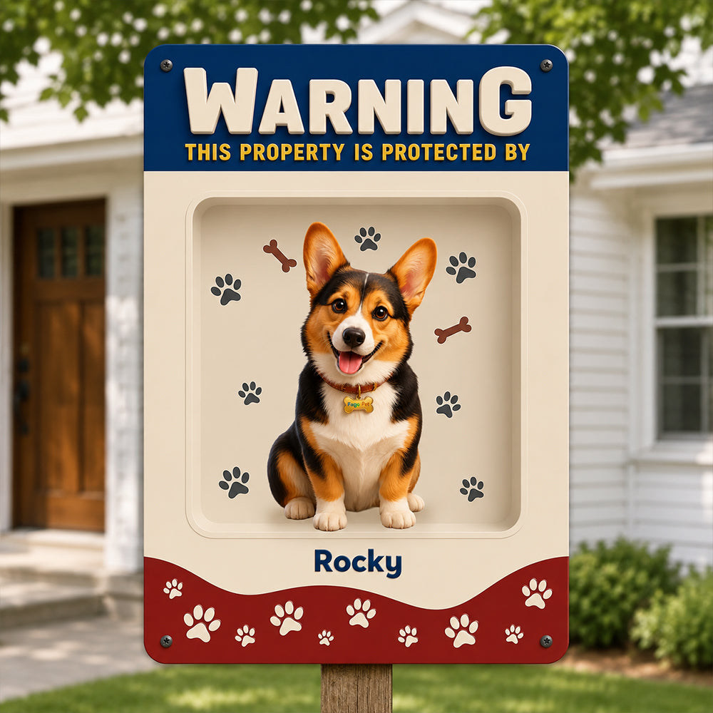 Professionally Protected By Dog - Personalized 3D Effect Metal Sign a9b219e7-cb87-4810-86c2-f5462fdf4727-mk2.jpg