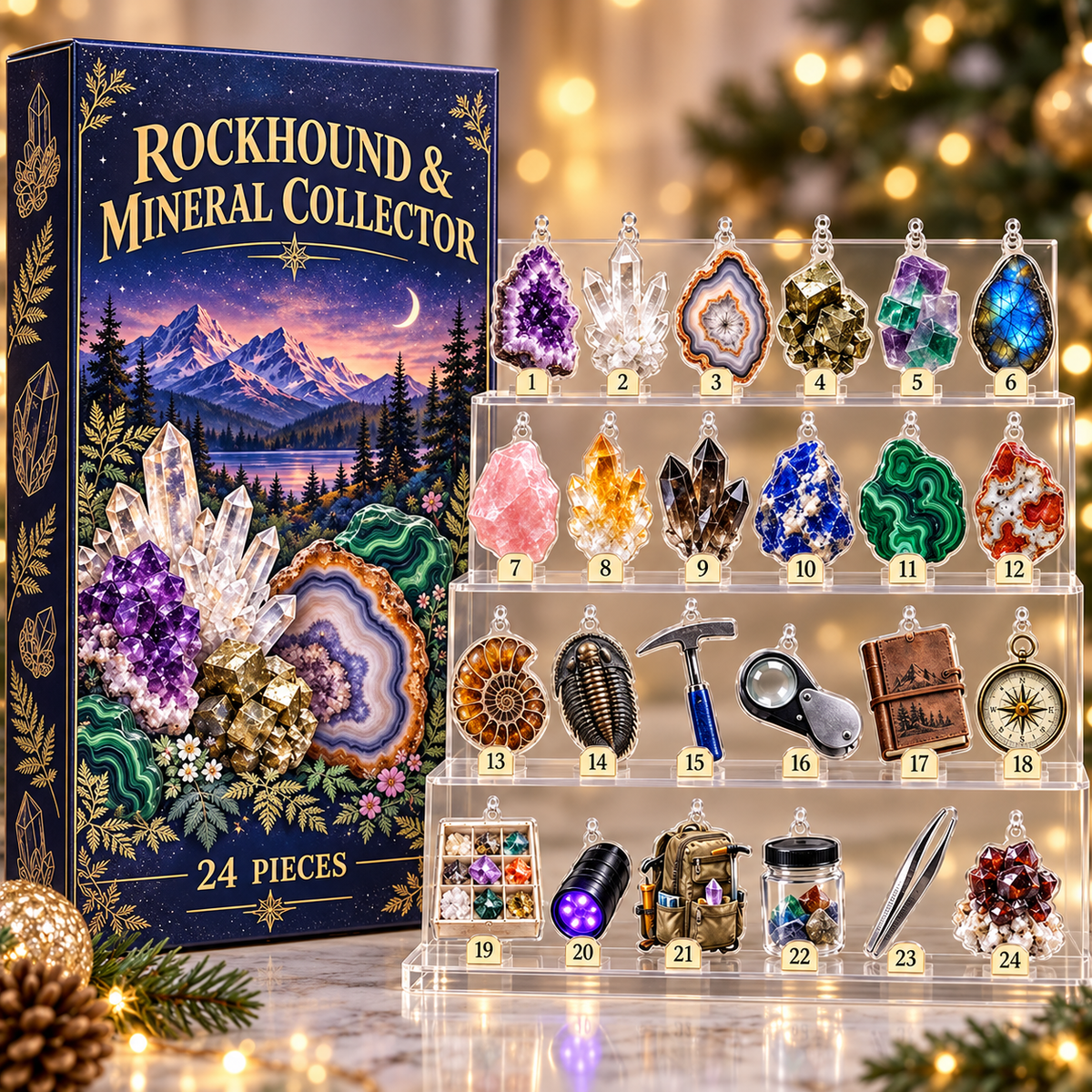 Rockhound Mineral Advent Calendar, 24 Acrylic Crystal Ornaments, Geology Gift for Gem Collectors, Christmas Countdown Box a9b405c9-baad-4e88-8af3-6648ae71d1fe-089ac852-8627-4653-88dd-ec67926a43d7.png