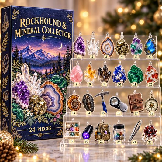 Rockhound Mineral Advent Calendar, 24 Acrylic Crystal Ornaments, Geology Gift for Gem Collectors, Christmas Countdown Box a9b405c9-baad-4e88-8af3-6648ae71d1fe-089ac852-8627-4653-88dd-ec67926a43d7.png