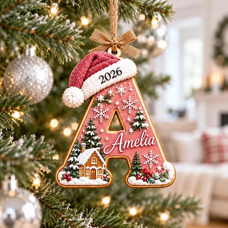 Personalized Initial 3D Relief Ornament, Custom Name Letter with Santa Hat, Christmas Tree Decor, Kids Gift, Family Holiday Keepsake a9bc5c26-78a2-4bc7-a7f6-57ea8606f3be-gjtyy-6-.webp