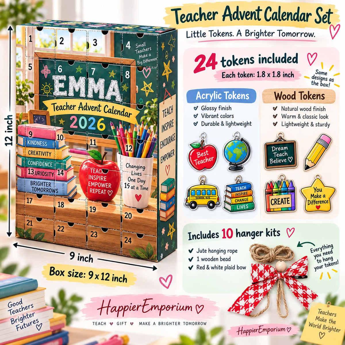 Personalized Teacher Advent Calendar 2026, Custom Teacher Blind Box, 24 Day Christmas Countdown with Teacher Tokens, Xmas Countdown Gifts a9f8c00a-cf6c-4e27-a48b-6049d4c6ef16-il_fullxfull.8564798526_ttnl.jpg