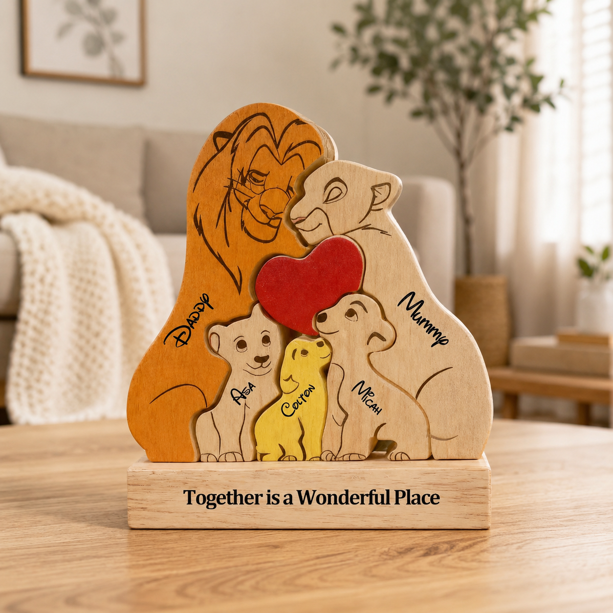 Personalized Wooden Lion Family Puzzle, Custom Anniversary Gift, Up to 9 Lions Family Figurines, Family Home Decor, Gifts for Parents aa00189e-e864-4a33-bd40-2ee8dae710ae-1d23eaf6-a3b3-4906-be9e-8cc79a7e0ac9.png