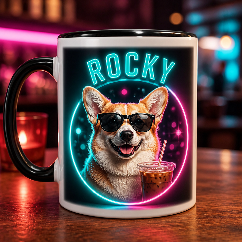Neon Pet Happy Hour Custom Photo Mug - Personalized Mug aa07de0e-9f95-4d01-a8ad-06d9803b4697.png