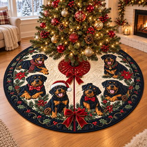 Quilted Rottweiler Christmas Tree Skirt – Festive Puppy Design with Holly & Red Bows, Cozy Holiday Decor, Christmas Gift for Rottweiler Lovers aa18bc18-560c-4962-85e8-01df1aefc900-banenr-1.png