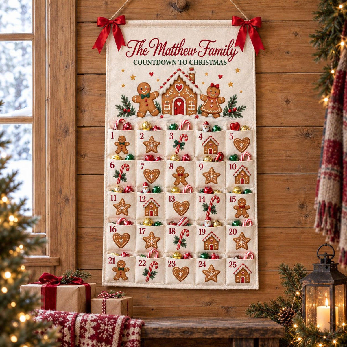 Personalized Gingerbread Advent Calendar, 25-Pocket Christmas Countdown, Custom Family Name Canvas Wall Hanging, Reusable Holiday Home Decor aa27df77-a6ea-45b0-a90e-8e2adf254270-il_1588xN.8601277703_juoi.jpg