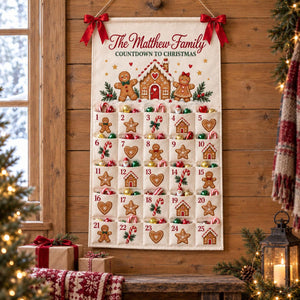 Personalized Gingerbread Advent Calendar, 25-Pocket Christmas Countdown, Custom Family Name Canvas Wall Hanging, Reusable Holiday Home Decor aa27df77-a6ea-45b0-a90e-8e2adf254270-il_1588xN.8601277703_juoi.jpg