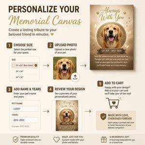 Always With You - Pet Memorial Photo Canvas - Personalized Canvas aa37414d-5262-4d05-81bf-b2fdb2f81934.jpg