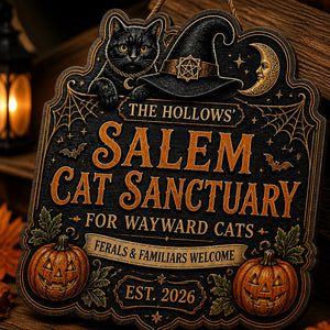 Personalized Salem Cat Sanctuary Wood Sign – Custom Family Name & EST Year - Personalized Wood Sign aa38a70c-3b07-41e2-bce8-60519941d81f.jpg