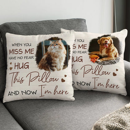 Personalised I Am Here Photo Memorial Pillow Cover Home Decor Sympathy Sentimental Commemorative Gift for Women Men