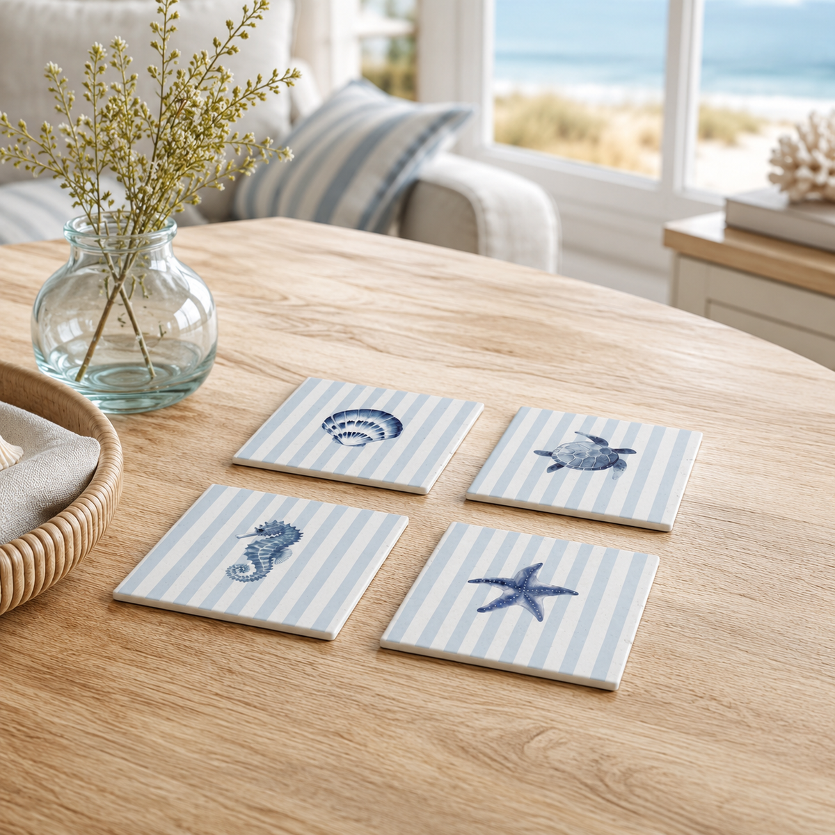 Sea Blue Tile Coasters, Starfish Coasters, Jellyfish Coasters, Caretta Coasters, Seashell Coasters, Coastal Decor aa4a9bdd-7169-413a-b48d-8cde6dd8938a-banner-1.png
